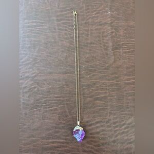 Vintage Gold and Pink Necklace with Distinctive Pendant